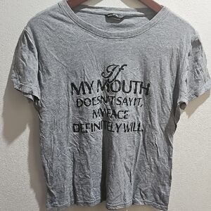 SHEIN Gray Statement Tee
